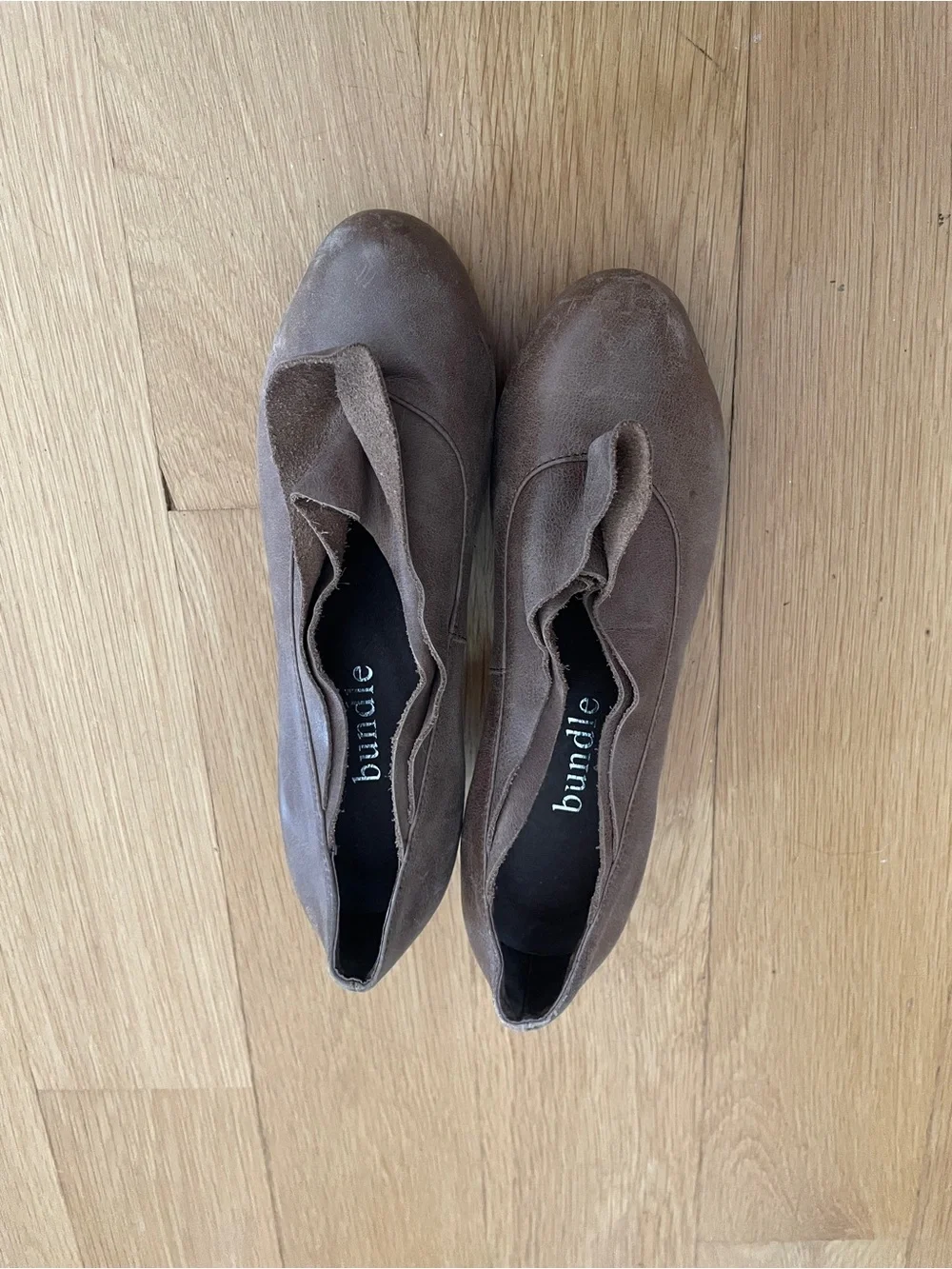 Bumper Taupe Suede Sculpted Block Heel Pumps